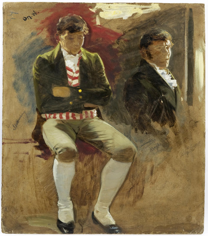 Portrett. To menn. Eidsvoll 1814. Oscar Wergeland