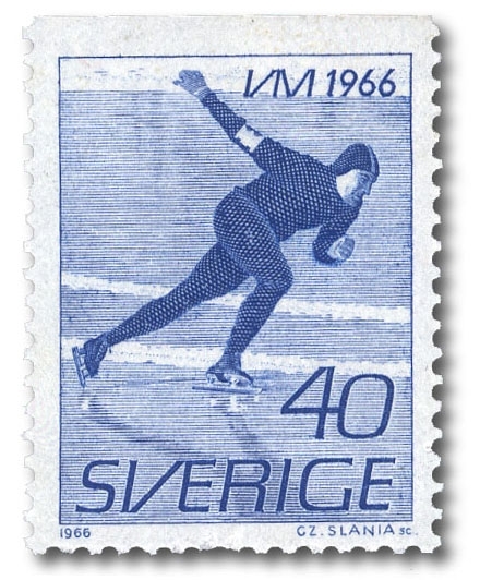 Världsmästaren på 500 m 1956 Evgenij Grisjin, Sovjet.