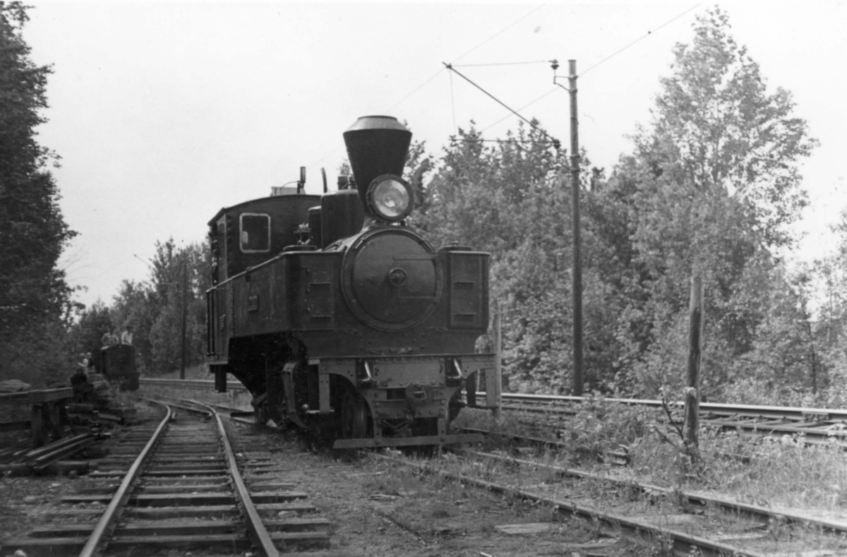 Damplokomotiv 6 HØLAND på Bingsfoss stasjon på museumsbanen  Urskog-Hølandsbanen.