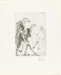 Fet kurtisane oppvartes av tre herrer av den rette typen [Gr