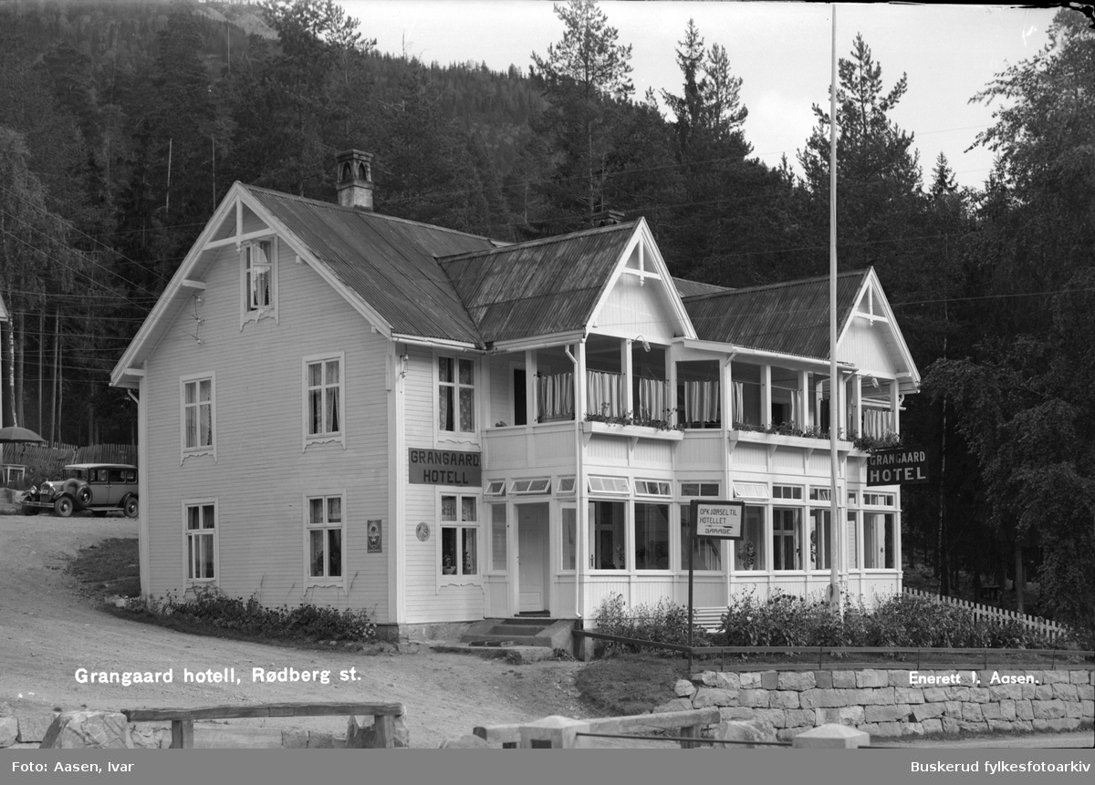 Rødberg sentrum
Grangaard hotel 1924
Postkort origianal