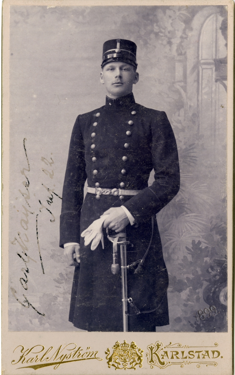 Porträtt av Carl Lorents Kaijser, löjtnant vid Värmlands regemente I 22.