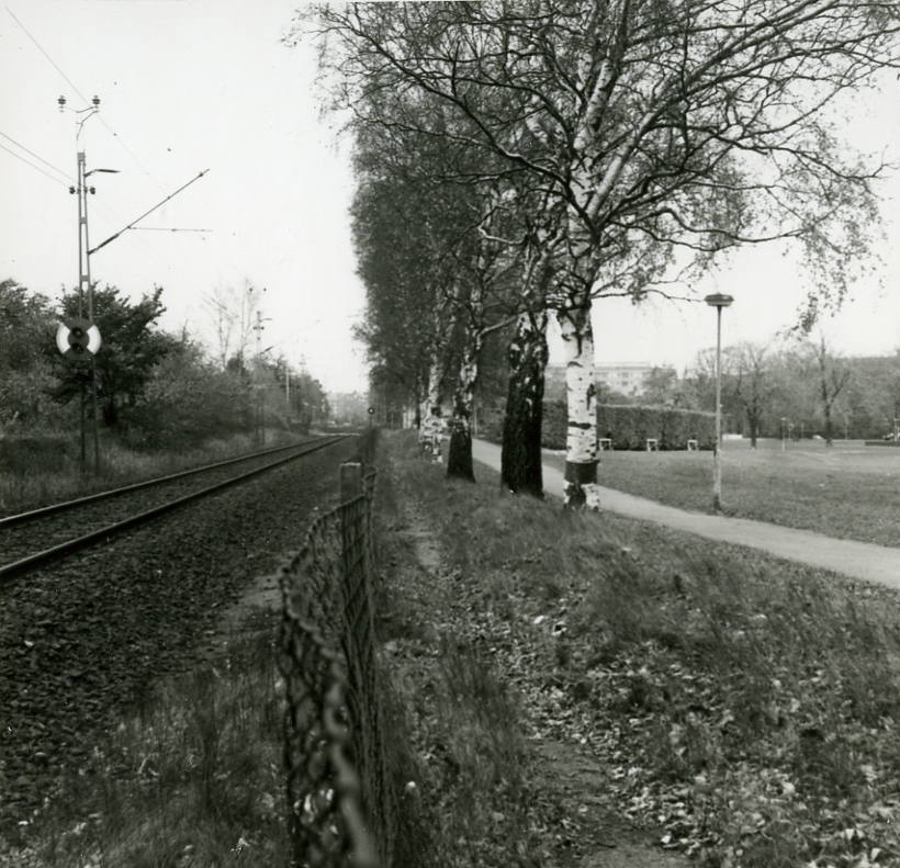 Järnvägen vid Gunillaparken i Halmstad