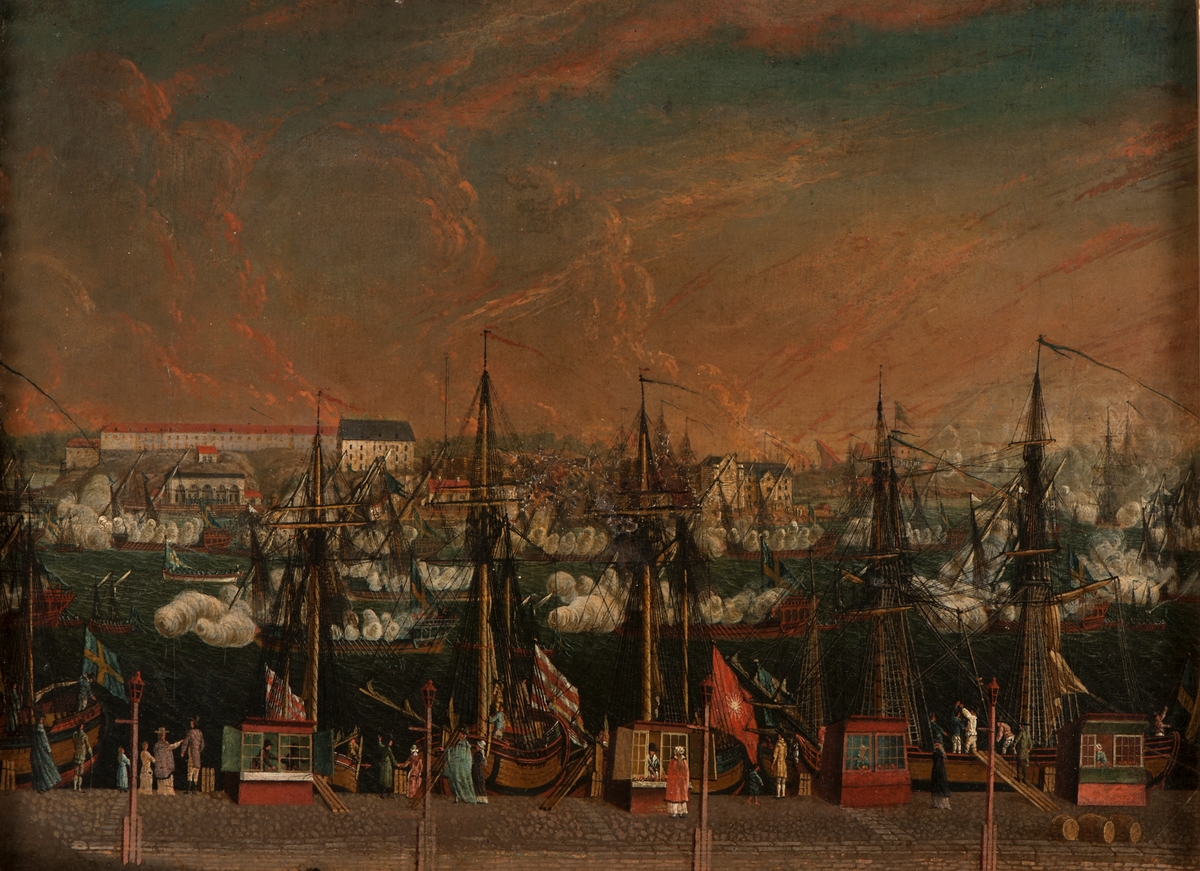 Galäreskader på Stockholms ström 16 oktober 1790 vid hemkomsten från Gustav III:s ryska krig.