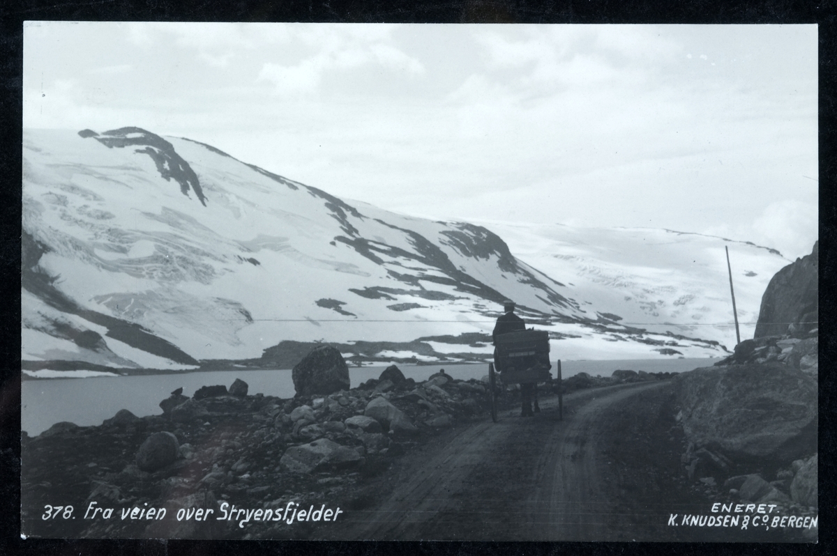 Postkort. Fjell motiv fra veien over Strynsfjellet.