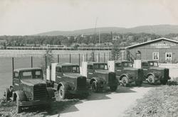 Saugsbrugsforeningen i Halden med fem FWD lastebiler av type