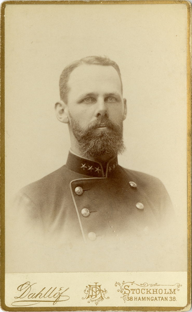 Porträtt av Oscar Silverstolpe, löjtnant vid Närkes regemente I 21.