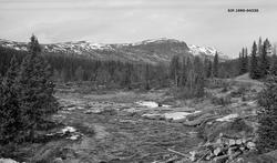 Fra elva Lebba, et av elveløpene i Gusavassdraget.  Fotograf