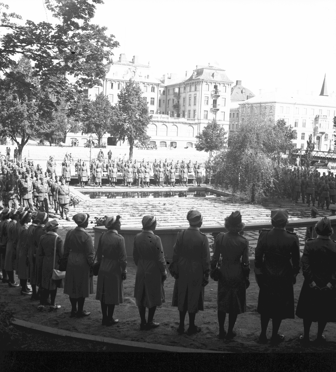 Juni 1944. Stabens korum. Muséets gårdsplan


