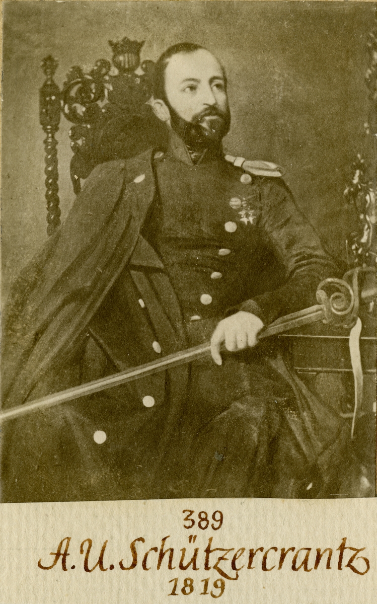Porträtt av Adolf Ulric Schützercrantz, kapten vid Andra livgardet I 2.