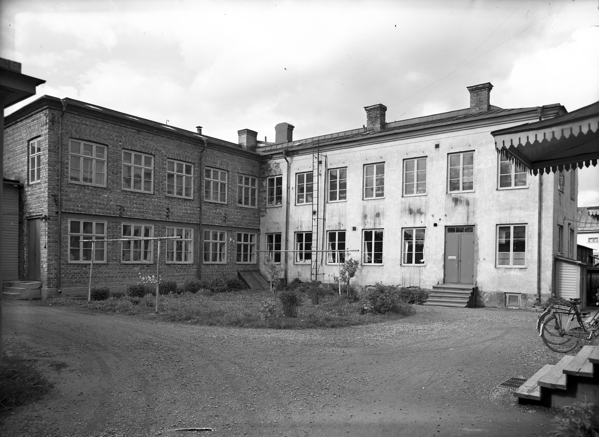 Exteriör, AB Allon Elfströms Trikåfabrik, Gävle. 7 juni 1946.