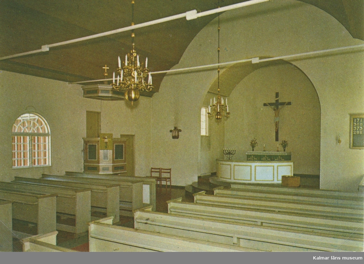 Interiör av Bockara kyrka.