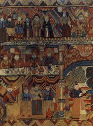 Postkort. Norsk Folkemuseum. Herodes gjestebud. Tilbedelsen,