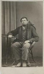 Fangeportrett. Lars Thoresen Formo, arrestert i 1869, innsat