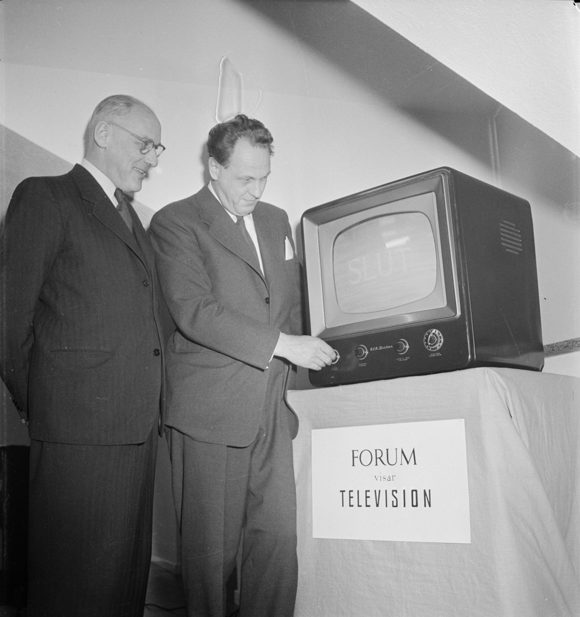 Forum, radioaffären med televisionsapparater, Uppsala 1954