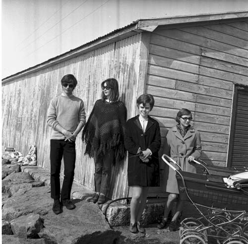 Jan-Erik Ljungqvist, Lotta Flodell, Inger Göransson och Doris Skoglund år 1970