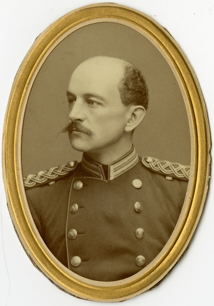 Porträtt av Anders Petter Edvard Zetterberg, löjtnant vid Älvsborgs regemente I 16.