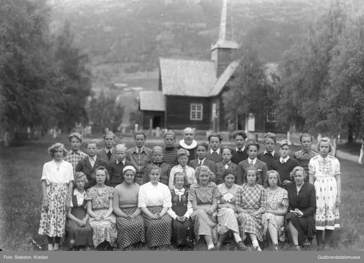 Konfirmasjon i Skjåk 1952