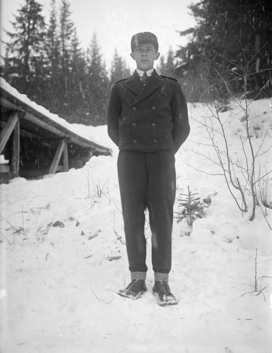 Skiløpere.  Lillehammerrennet 1934. Kåre Busterud.