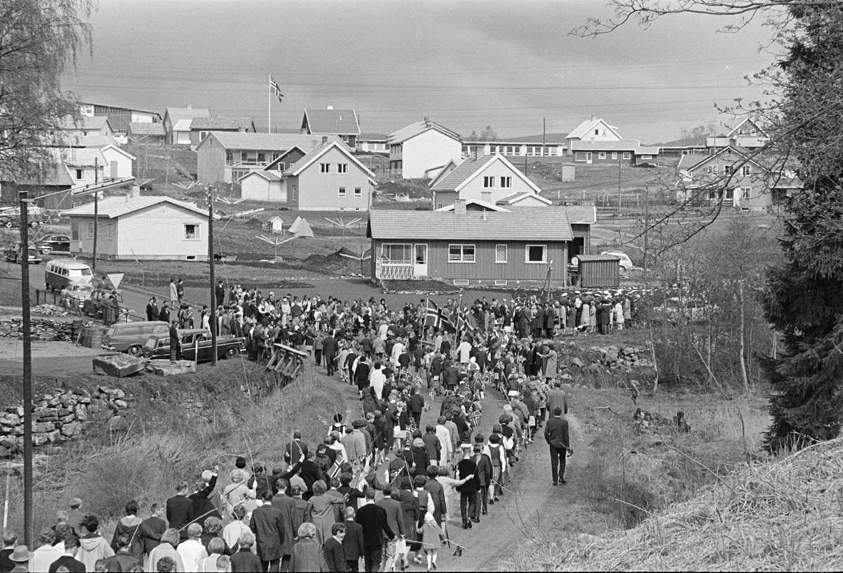 17.mai 1965, barnetog, skoletoget, Sælidvegen, Ridabu, Vang H.