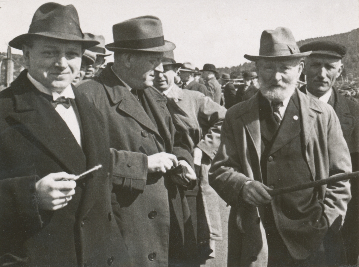 Bildeserie fra åpninga av Vegsundbrua 1938.