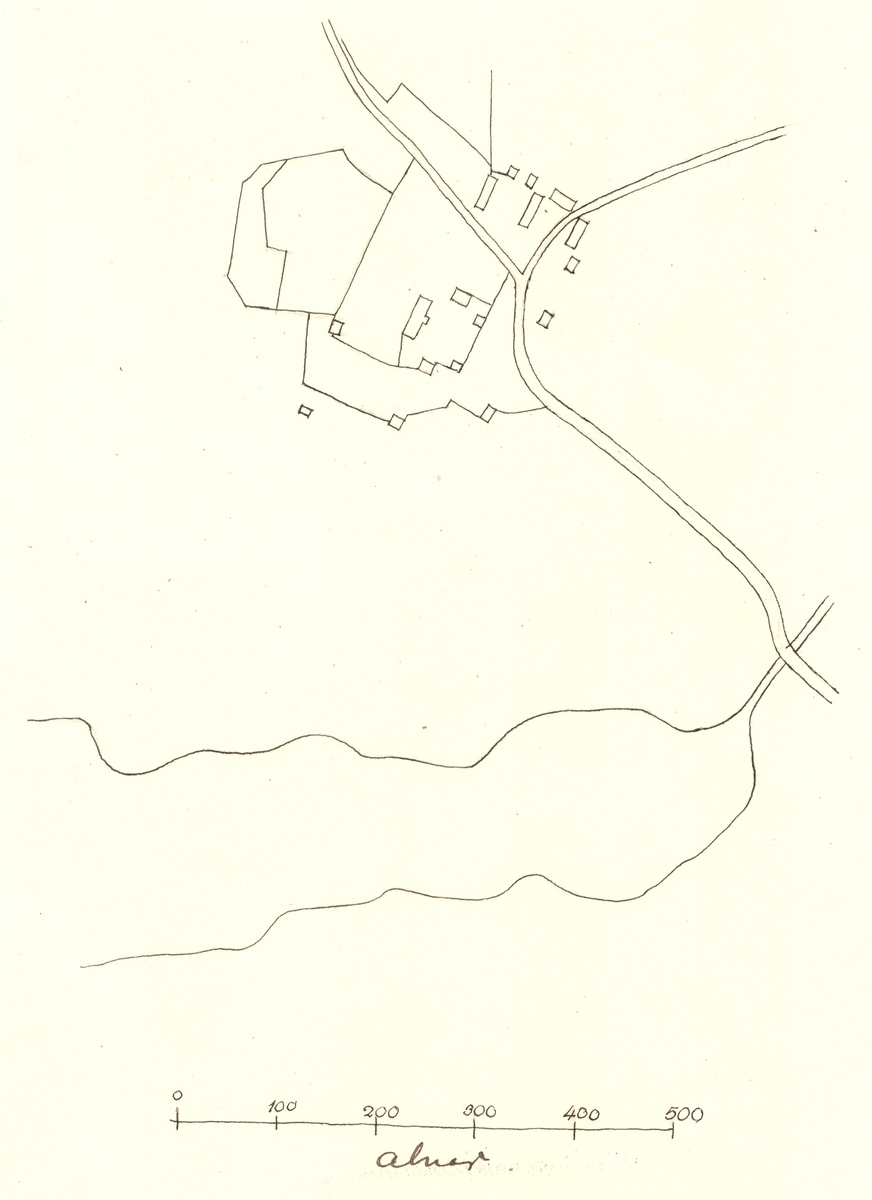 Kopia av karta över Totebo upprättad 1823.