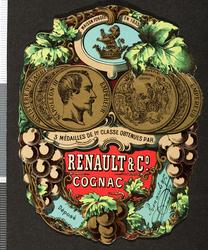 Spritetikett. Cognac, Renault & Co