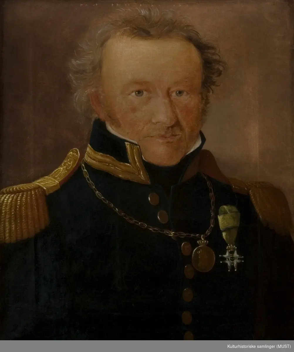 Portrett av krigskommisær Michael Smith (1775 - 1849). Gift med Anne Cathrine Smith.