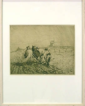 Etsning "Plöjaren", av Acke Åslund. B. 420 H. 380

Inköpt på Länsmuseets utställning "Acke Åslund - hästens målare".