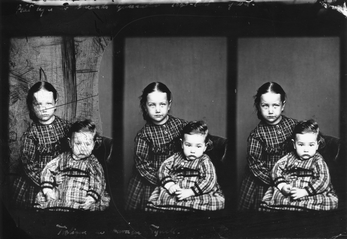 Troligen bild av barnen Tynell. Tagen på 1860-talet. Foto: Amanda Gussander.