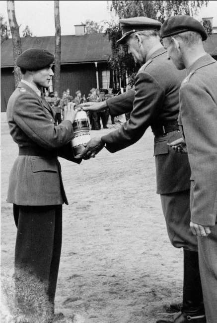 Karlsborg, prisutdelning vid FJS - lägret på 1950-talet.