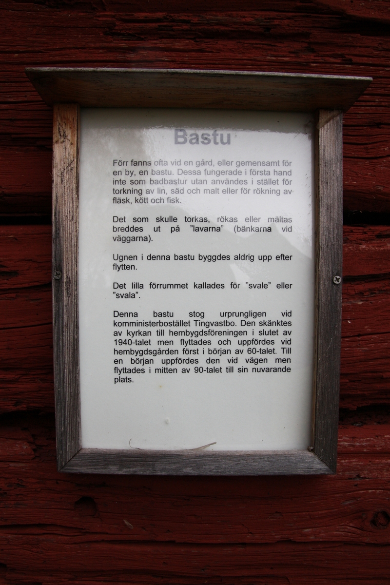 Bastu vid Huddunge hembygdsgård, Huddunge socken, Uppland 2014