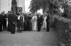 Fra bryllupet til Ingrid Lund og Carl Oskar Hagen 24/8-1946.