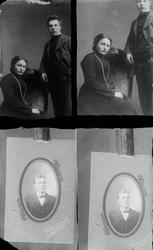 Reprofoto av fire (tre) fotografier. Det er ukjent hvem vi s