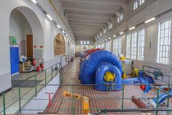 Maskinsal, Bøylefoss kraftstasjon. Dei opprinnelige aggregat