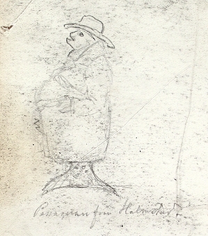 Skissbok som tillhört konstnären kapten Gust. Brandelius.