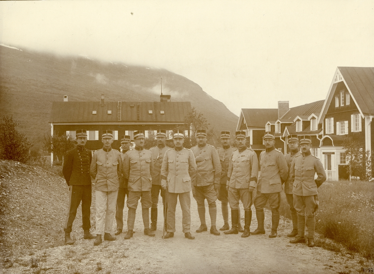 Trängtrupperna på trängfältövning i Abisko, juli 1919.
För namn, se bild nr. 2.
