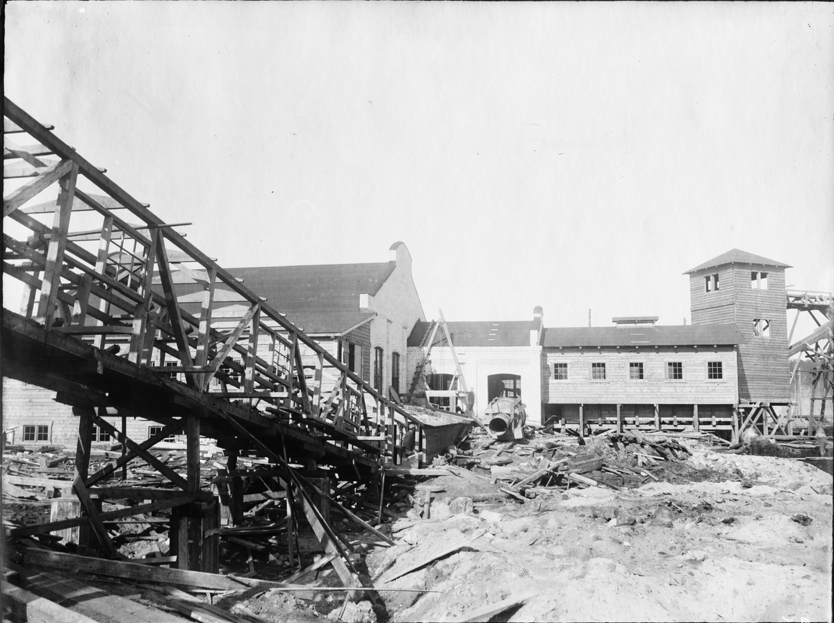 Norbottens Sulfatfabrik den 9 juni 1914.
Fabriken anlades 1913-1914.