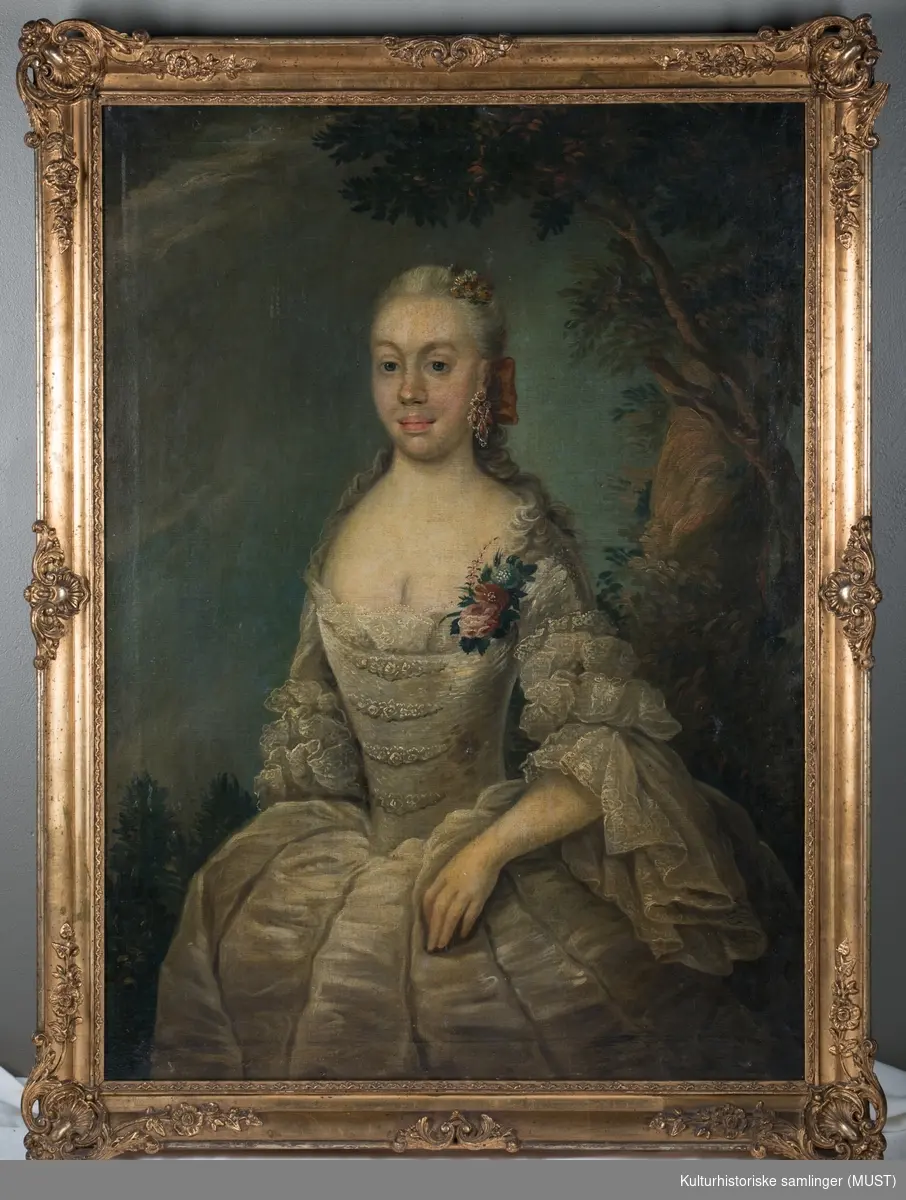 Portrett av fru generalmajor Anna Maria von Krogh (f.de Stockfleth) f. 1734 d. 01.08.1769.