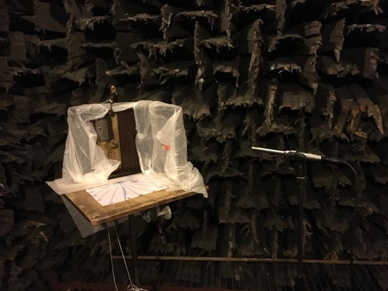 1. Oppsett i ekkofritt rom med to mikrofoner på ulik avstand (Foto/Photo)