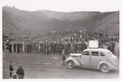 Høytalerbil på Landsåsbanen.