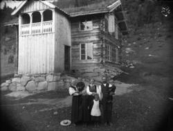 Rikard Berges fotoarkiv. Brekken gård, Rauland. Familieportr