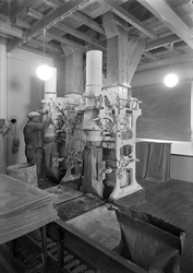 Interiør fra sekkepakkeriet ved I. C. Piene & Søn i Buvika