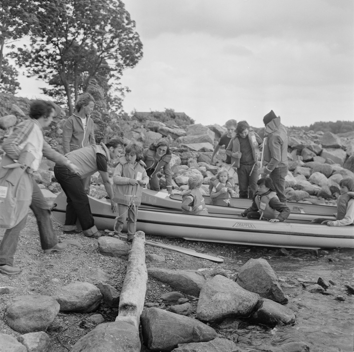 Unga örnar-läger på Gräsö, Gräsö socken, Uppland, juni 1979