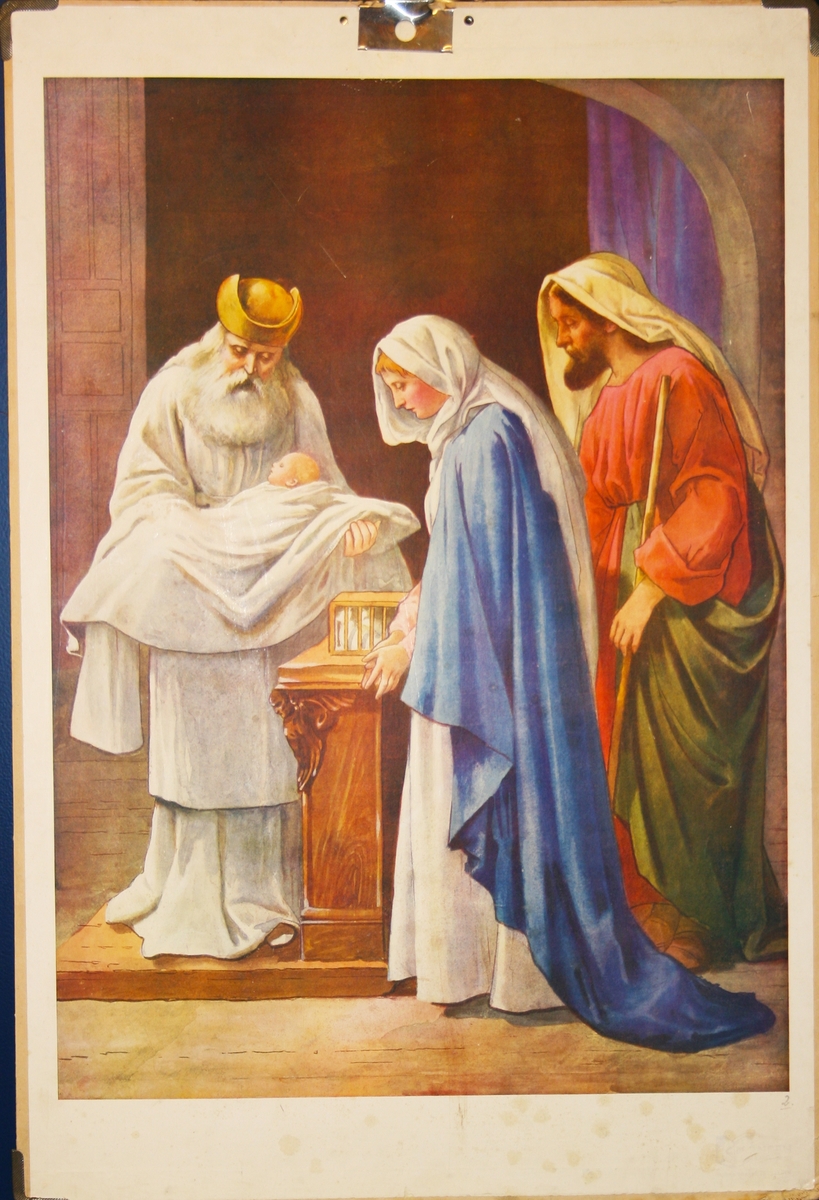 Josef, Maria og Jesus.