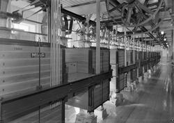 Interiør fra hvete- og rugmøllen ved I. C. Piene & Søn i Buv