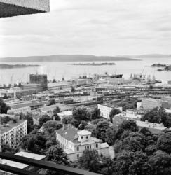 Vestre Vika. Utsikt fra Indeksbygget. Juli 1965
