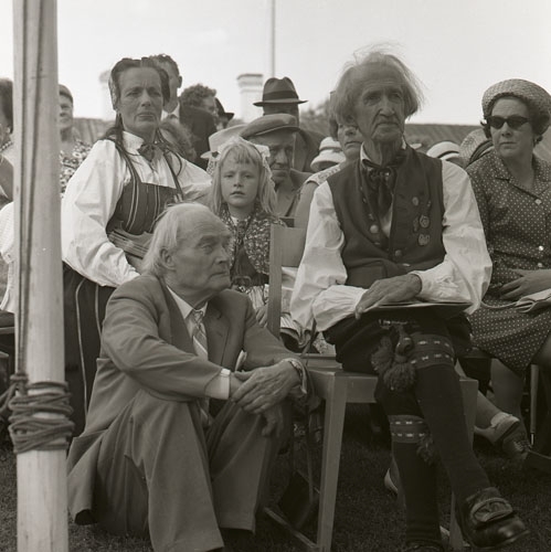 Jon-Erik Öst med fru samt Albert Viksten, Ljusdal 16 augusti 1953.