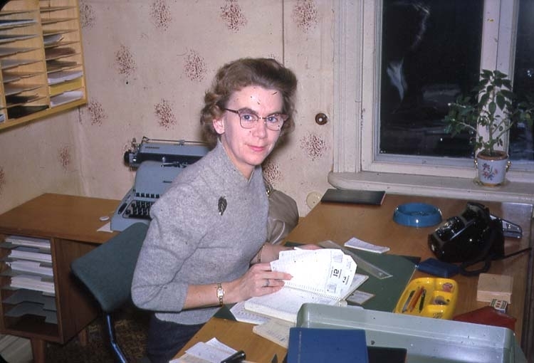 Februari 1963. Info. sekreterare Ann-Marie Albihn.