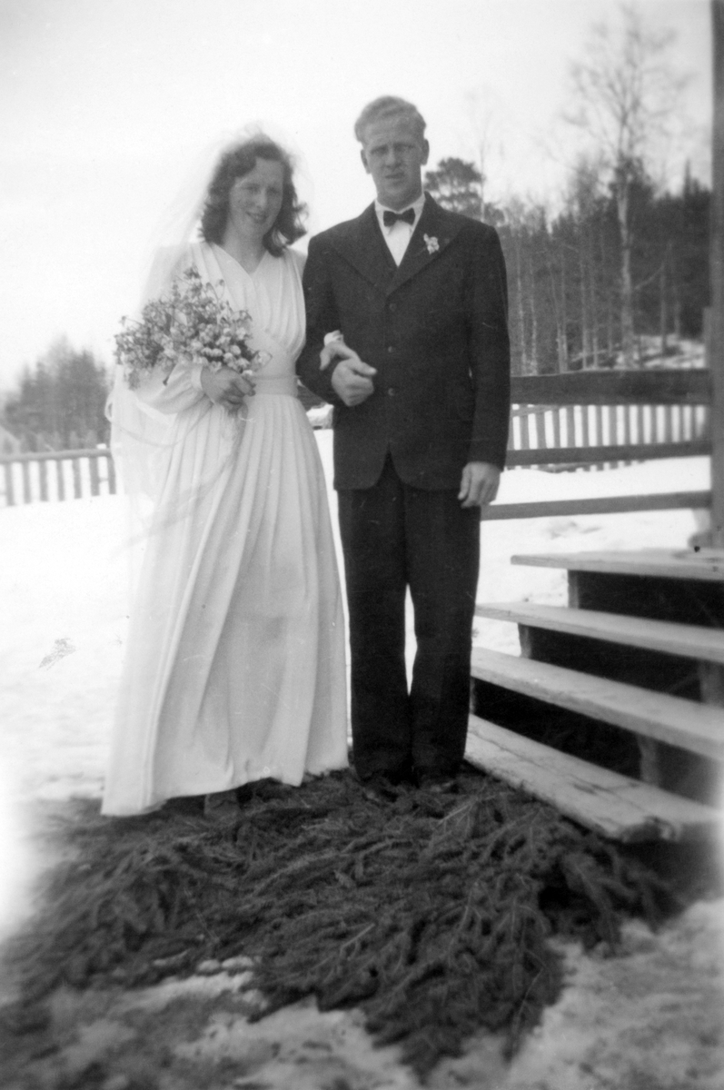 Brudebilde, Ruth Engvoll Bergseth og Edvard Bergseth
